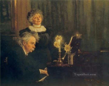 Edvard Painting - Nina y Edvard Grieg 1892 Peder Severin Kroyer